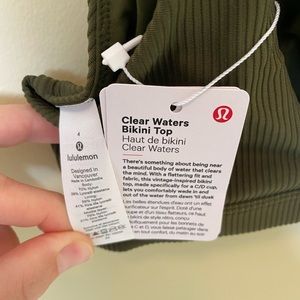 Lulu Lemon hunter green bikini top size 4